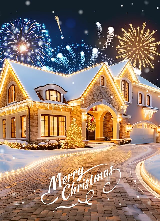Brightown C9 Christmas Lights Outdoor, 200Ft 200 LED Vintage C9 Christmas Decorations, Connectable Waterproof String Lights for Outside Holiday Party Roofline Backyard Garden Patio Decor, Warm White