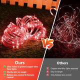 Jnaurb 2-Pack Battery Operated Rope Lights for Outside, Total 66FT 200LED 8 Modes Battery Operated String Lights | Lumora