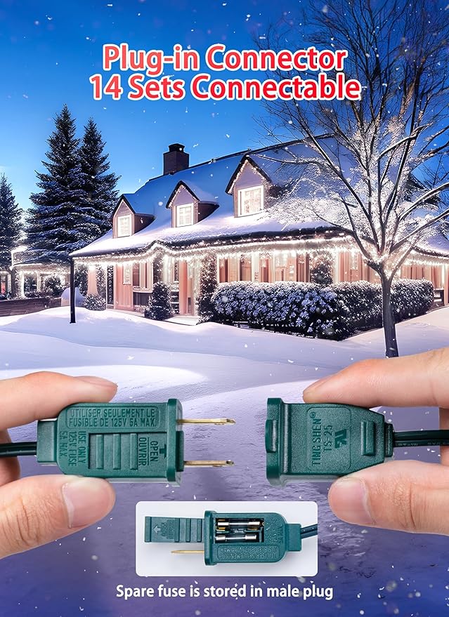 Vintage C9 LED Christmas Lights Outdoor, 50 Feet C9 String Lights with 50 Shatterproof Matte Bulbs, Connectable | Lumora