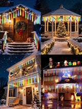 Flacchi Meteor Shower Icicle Lights - 5 Tubes 20" Each 270 LED Cascading Raindrop Lights, Timer Outdoor Waterproof | Lumora