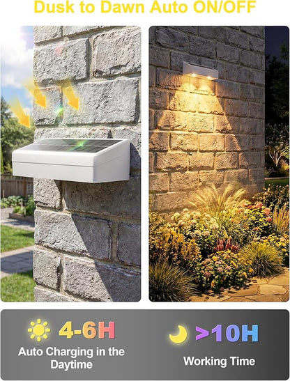 Solar Fence Lights Outdoor with Remote, 8 Pack, 9 Fixed Colors ＆ Color Changing Solar Lights Outdoor Waterproof IP65 Dusk-to-Dawn Vinyl Fence Lights for Patio, Railing, Pool, Porch, Backyard