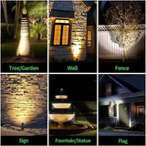 Landscape Spotlights, Black Low Voltage LED Outdoor Lighting, IP65 Waterproof Aluminum uplight for Yard House Porch | Lumora