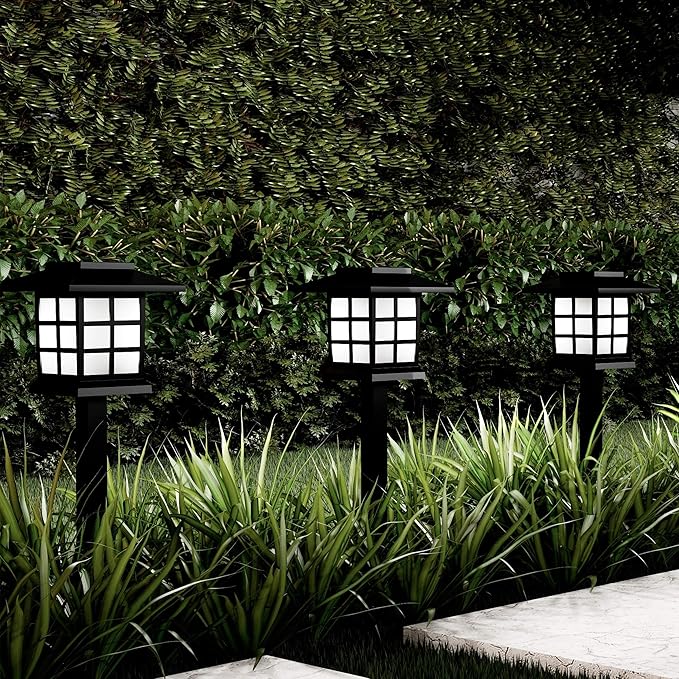 Misc Solar Pathway Coach Lights 15" Set of 6 Black