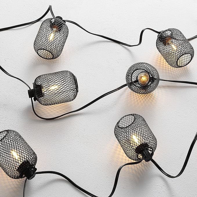 SAFAVIEH Lighting Collection Jepsen Black 10-Foot LED Outdoor String Lights | Lumora