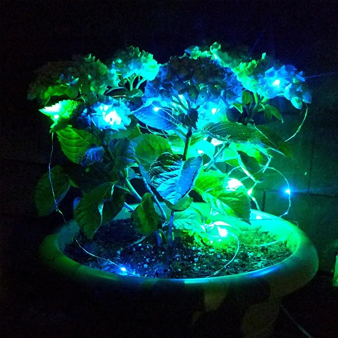 Hometown Evolution, Inc. Solar Powered Micro LED String Lights - 100 LED, 33 Feet - Multi Colored, 8 Modes, Outdoor | Lumora