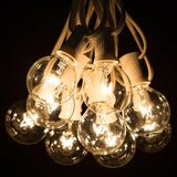 Hometown Evolution, Inc. 100 Foot G40 Globe String Lights with Clear Bulbs (100 Foot - White Wire) for Weddings | Lumora