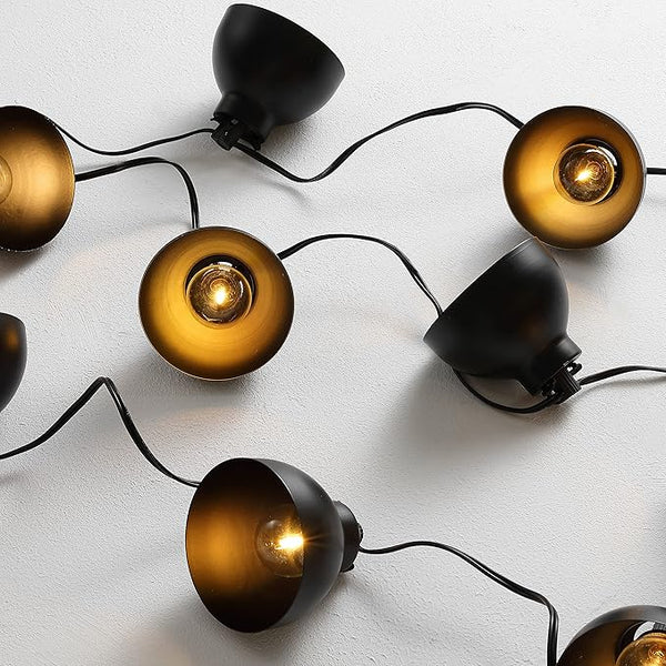 SAFAVIEH Lighting Collection Claudie Black 10-Foot LED Outdoor String Lights | Lumora