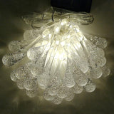 Hometown Evolution, Inc. Solar Powered Water Drop String Lights - 30 LED Warm White, 8 Modes, Outdoor Waterproof | Lumora