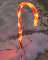 Solar Christmas Candy Cane Lights - Outdoor Stake Christmas Decorations - Waterproof for Patio, Garden, Pathway | Lumora