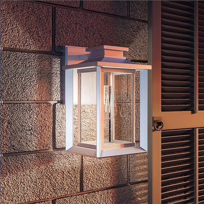 Quoizel Wakefield Vintage Wall Sconce, Coastal Armour 11 Inch 1-Light Matte White Wall Lantern, Clear Seedy Glass Light Fixtures, 100W Medium Base Bulb, Outside Lights for Patio, Porch or Garage