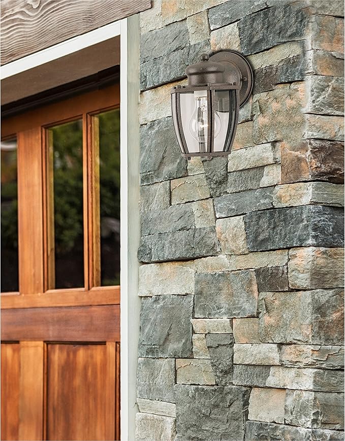 Westinghouse 64689 Corp 1-Light Rust Patina Lantern - Outdoor Wall Light | Lumora