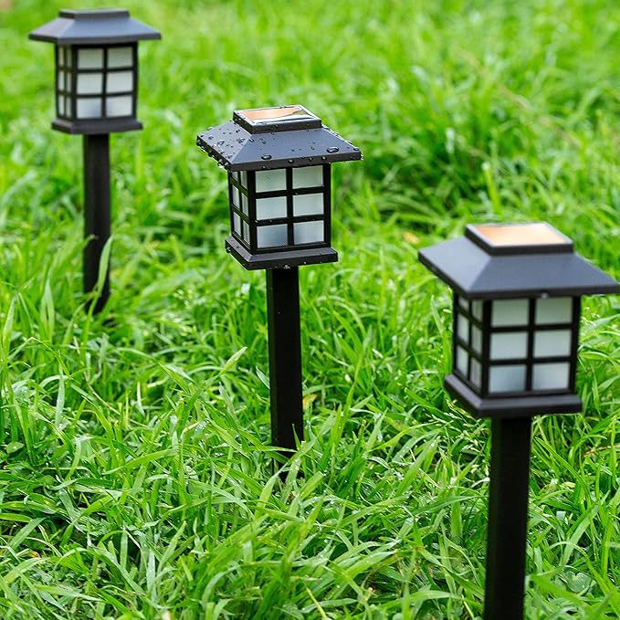 Zento Deals Driveway Lights Outdoor Solar Pathway Garden - Outdoor Waterproof Bright Landscape LED Lights - Outdoor Garden Lights for Patio, Lawn, Yard, Driveway, Walkway and Landscape