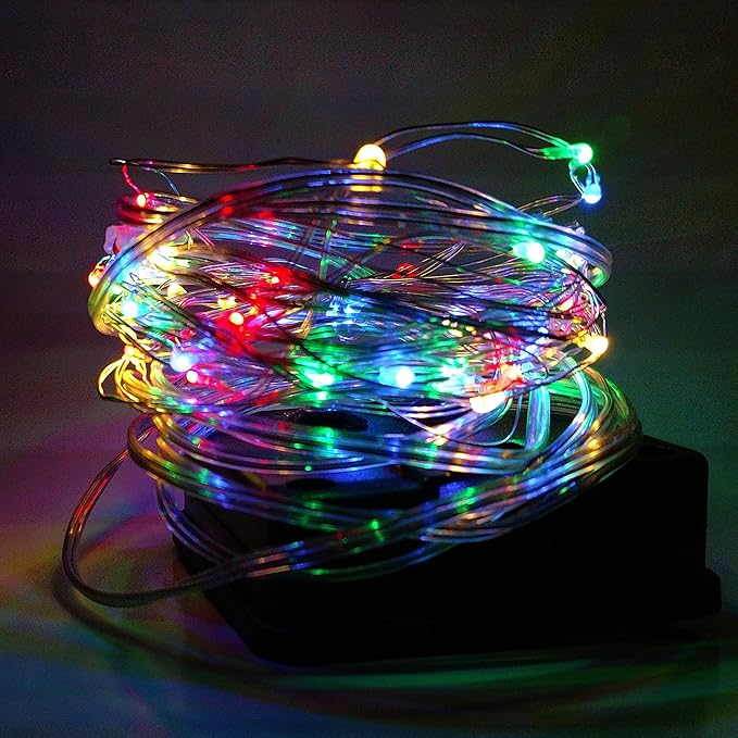 Hometown Evolution, Inc. Solar Powered Micro LED String Lights - 100 LED, 33 Feet - Multi Colored, 8 Modes, Outdoor | Lumora