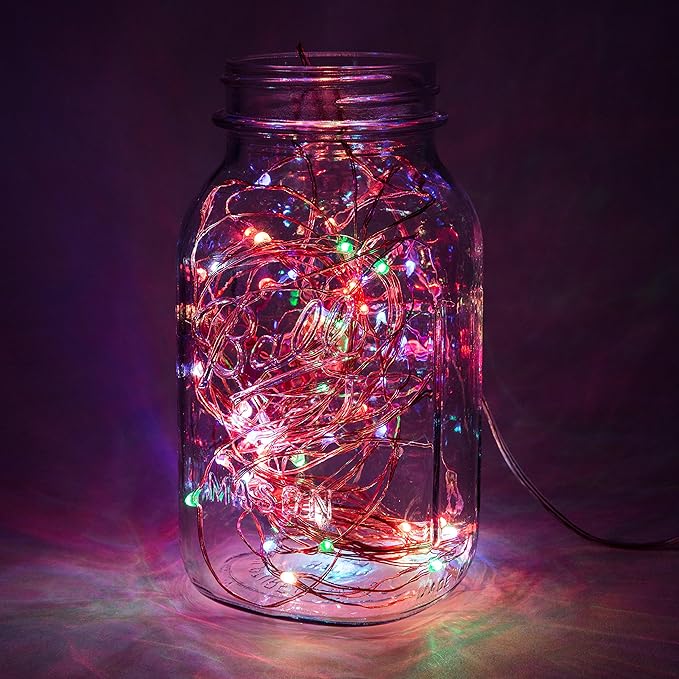 Hometown Evolution, Inc. Solar Powered Micro LED String Lights - 100 LED, 33 Feet - Multi Colored, 8 Modes, Outdoor | Lumora