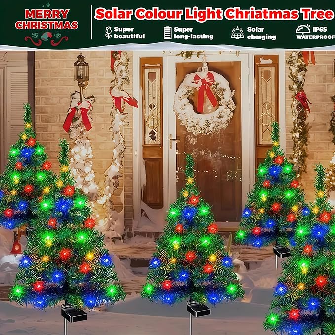 2026 New Solar Christmas Tree Lights Holiday Decorations, Outdoor Courtyards, Gardens, Lawns, Small Path Ligh | Lumora