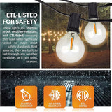 Newhouse Lighting 48ft. 25-Socket Smart LED String Outdoor Lights, Smart Life App,Works with Alexa,Dimmable Outdoor | Lumora